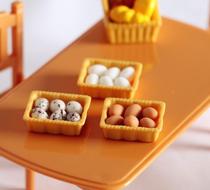 Douyin the same farmhouse food play mini kitchen cooking real cooking set miniature kitchen decoration fruit and vegetable eggs