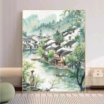油彩画[模写] 江南小镇油画-江南小镇油画促销价格、江南小镇油画品牌- 淘宝