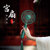 Flying ratio Forbidden City small fan handheld Guochao China Wind outdoor portable Creativity Muted Mini Retro Palace Fan