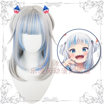 taobao agent Karwra COS shark hair clip headwear hair decoration fish bone hair card Vtuber cos prop wig