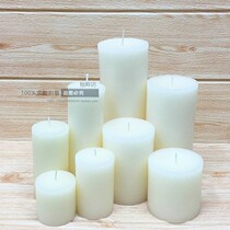 Cylindrical ivory white candle wedding banquet for Buddha church party home decoration to smoke deodorizing candles smokeless