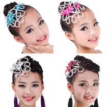 Flying Phantom Childrens Latin Dancing Head Accessories New National Mark Dance Professional Competition Accessories Head Flowers Less to Hair Accessories