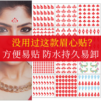 Dance accessories eyebrow heart applique antiquity forehead print eyebrow patch antiquity forehead belly dance beauty tattoo sticker