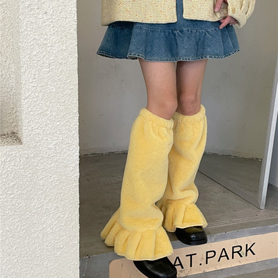taobao agent Velvet demi-season keep warm Japanese brand socks, Lolita style