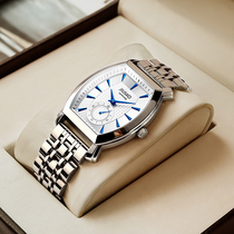 Product Luxury Mens Watch Mens Rectangular Mens Brands Mechanical Quartz Square Wine Barrel 2021 New Table