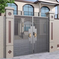 Custom Iron Art Gate Villa Courtyard Single Double Open Portal External Stainless Steel Shutter Door Cell Garden Entrance Door