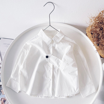 Xiaojie childrens shirt baby shirt boy long sleeve blouse 2022 new Korean version girls autumn and leisure