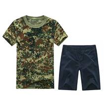 01 Fitness Training Suit Women T-shirt Shorts Breathable Cool Quick Dry Short Sleeve Suit Military Training Supplies