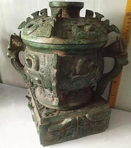 Imitation antique bronze ware beast face tattoo water pit light leather pendulum piece workmanship fine imitation antique?