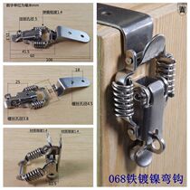 068 iron nickel plated hook right angle buckle lock box buckle buckle mechanical and electrical box tool box incubator round barrel box