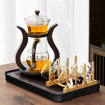 Automatic glass tea set set household products high grade lazy tea maker kung fu tea cup induction bubble teapot artifact