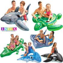 Black whale crocodile animal modeling children water Mount inflatable toy dolphin oversized turtle adult swimming seat
