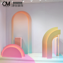 OM decoration Net red color luminous beauty Chen scene layout childrens clothing mother and baby shop window props simple ornaments