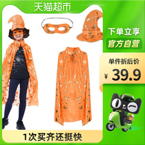 New New Art Halloween Party Pirate Costume Childrens Suit Childrens Orange Cloak