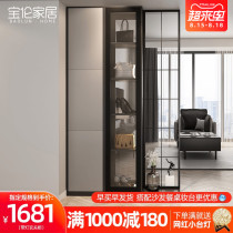 Modern Nordic light luxury entrance entrance cabinet partition screen Simple wine cabinet Foyer LED light integrated shoe cabinet