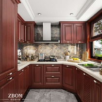  Actually home Zhibang custom kitchen quartz stone countertop custom cabinet European style overall custom deposit