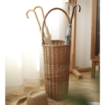 Japanese-style Willow umbrella storage barrel dirty clothes basket toy storage basket creative sundries storage basket handle net red wind
