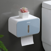 Toilet tissue box wall-mounted roll paper box toilet non-punching box creative waterproof roll paper box toilet paper box
