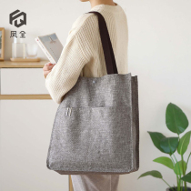 Fengquan folding shopping bag solid color Student Book handbag waterproof bento box carry bag storage bag