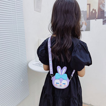 Super cute cute rabbit little girl coin purse 2021 new childrens silicone bag mini baby messenger bag summer