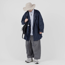 UN store Japanese retro medium and long cityboy coat plus velvet windbreaker men's autumn and winter outdoor clothing tide