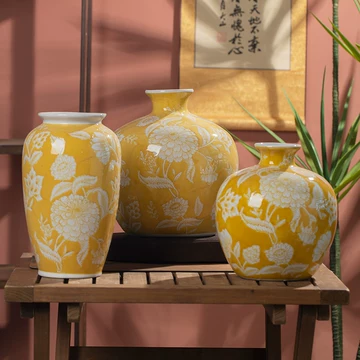 帝王黄釉花瓶-帝王黄釉花瓶促销价格、帝王黄釉花瓶品牌- 淘宝
