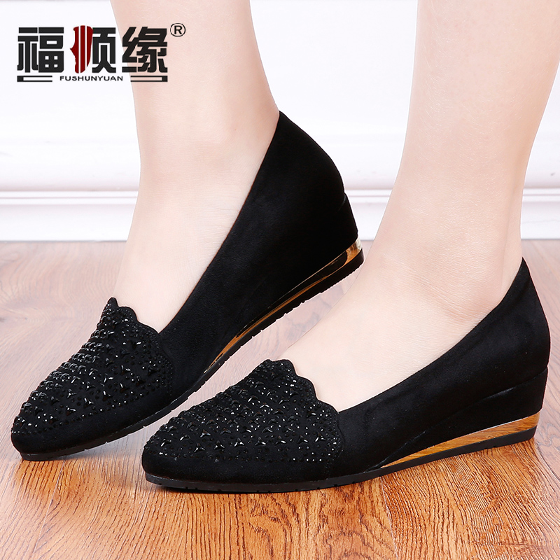 Fushun margin new old Beijing cloth shoes with a set of feet fashion women's shoes wedges tooling commuter shoes women's shoes