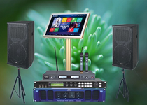 Physical store business family ktv speaker song machine set stage speaker set outdoor wedding performance set