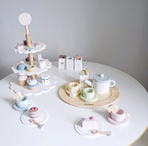 Korean ins childrens wooden simulation birthday cake birthday cake birthday layout girl House toy photo props