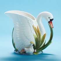 Ceramic pastoral Swan jug European vase flower bottle SVASE flower decoration wedding gift