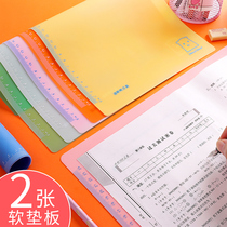 A4 desktop pad for primary school students with soft silicone writing pad for this exam writing large A3 transparent plastic thickened test paper mat childrens cute Korean small fresh calligraphy desk mat