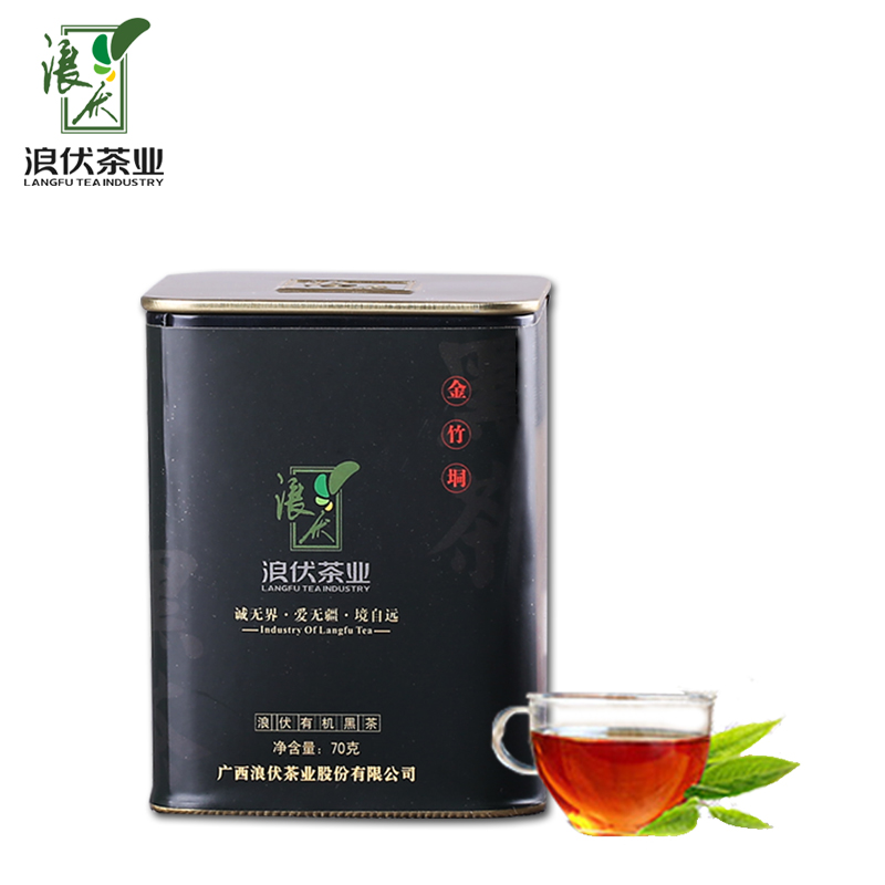 Langfu Organic Tea Organic Black Tea Lingyun Tea Lingyun Baihao Tea Chen Tea Scattered Tea Jinzhuyi 70 g Canned