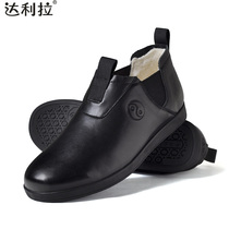 Morning exercise tai chi shoes winter plus velvet thick leather Tai Chi sports shoes beef tendon cotton leather shoes tai chi practice shoes