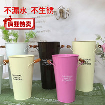 Dried flowers flowers flower arrangements buckets pastoral home accessories flower buckets flower pots flower pots florists flowers tin buckets wake-up buckets