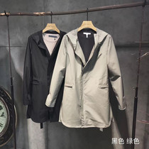 Autumn Korean slim long windbreaker men Spring and Autumn handsome thin trend men casual hooded coat mens