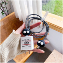 Suitable for Apple 13 charger protective sheath black coal ball iPhone12 data line winding line 20w anti-break