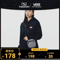 (Brand day)Vans official black and white checkerboard mens and womens couple small messenger bag