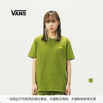 Vans official vintage print contrast color womens short-sleeved T-shirt