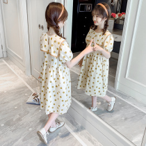 Girls dress summer dress 2021 new foreign style big childrens net red girl summer princess dress childrens dress skirt