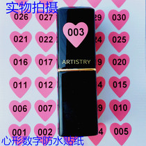 Pink love type number sticker 01 to 200 waterproof label KTV glass water Cup nail polish glue sticker