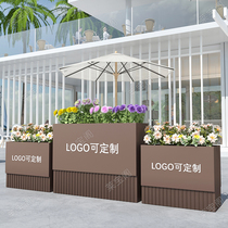 Outdoor wrought iron quality fashion flower box partition combination flower bed sales department real estate fence planting box flower trough