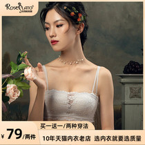 Strapless chest underwear women without steel ring thin small chest gathering non-slip bra beauty back wrap chest anti-light bra