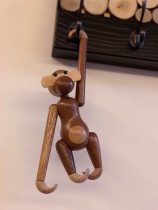 New Nordic Danish solid wood monkey hanging arm baby monkey doll pendant ornaments creative decoration birthday gift