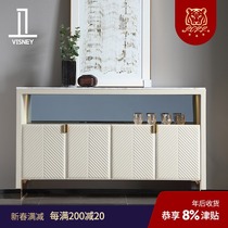 Methodist modern light luxury solid wood marble sideboard rock board simple locker S6 new product