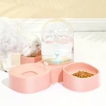 Cat water dispenser unplugged automatic feeder drinking water artifact dog dog non-wet mouth cat water basin pet drinking fountain