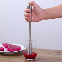 Lemon hammer press juice stick fruit mash stick stainless steel crushed ice stick cocktail padded stick milk tea shop mash stick