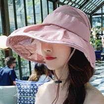 Sun hat for sunscreen woman sunscreen with sun hat anti-UV uv foldable summer new shell cap