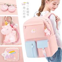 2021 new childrens school bag female primary school students ultra-lightweight load-reducing ridge protection one two three four to six grade backpack