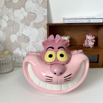 Alice in Wonderland Cheshire Cat Ceramic Storage Pot Wonderful Cat Dry Storage Candy Jar Cartoons