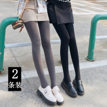 2 Black medium thick silk socks female spring gray anti - hook fat mm fat mass fat fat - socks